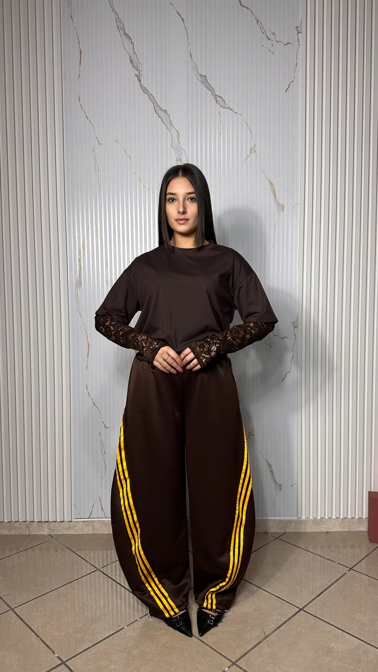 Pantalone Ballon A Righe