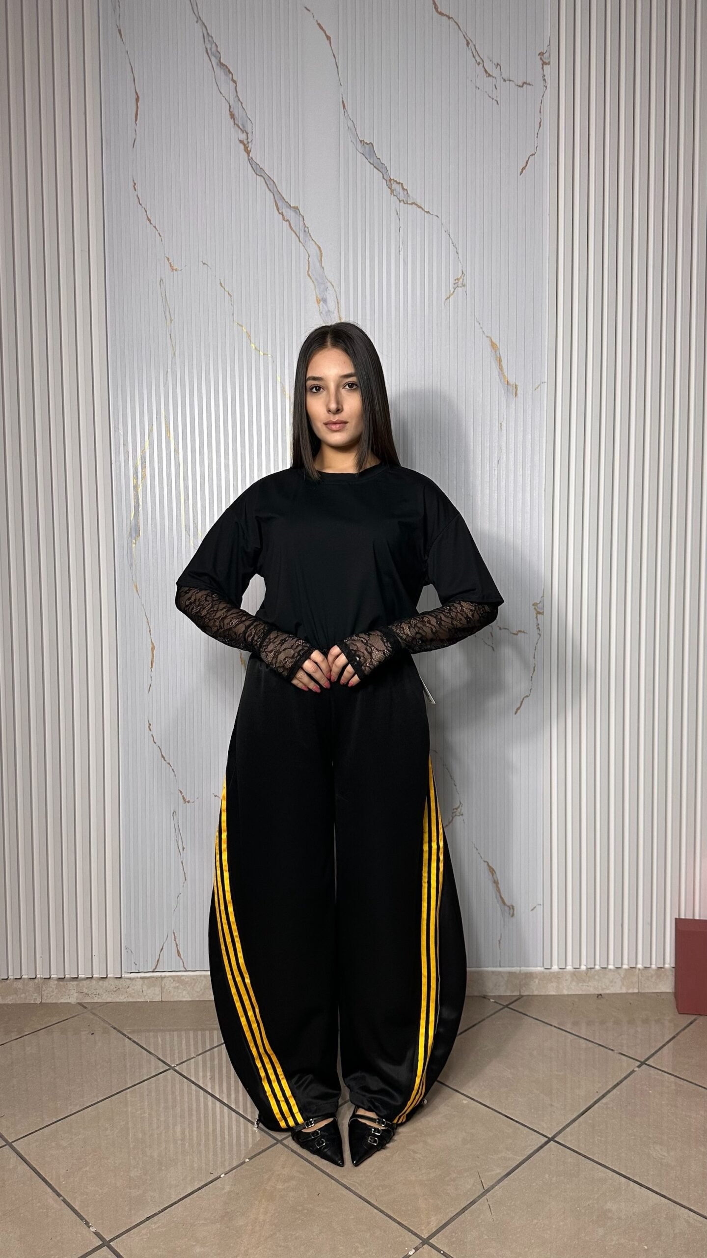 Pantalone Ballon A Righe